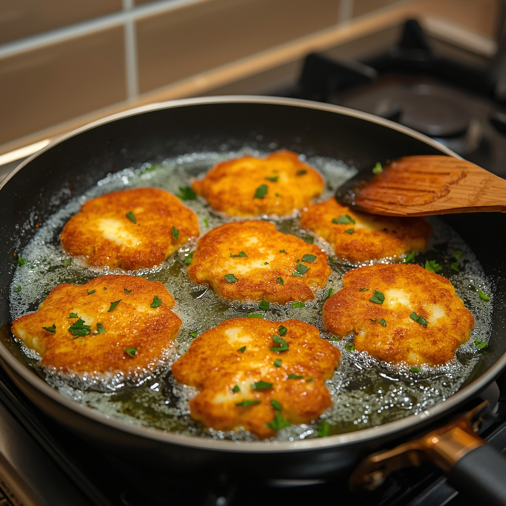 Pečenje šnicli na dobro zagrejanom tiganju